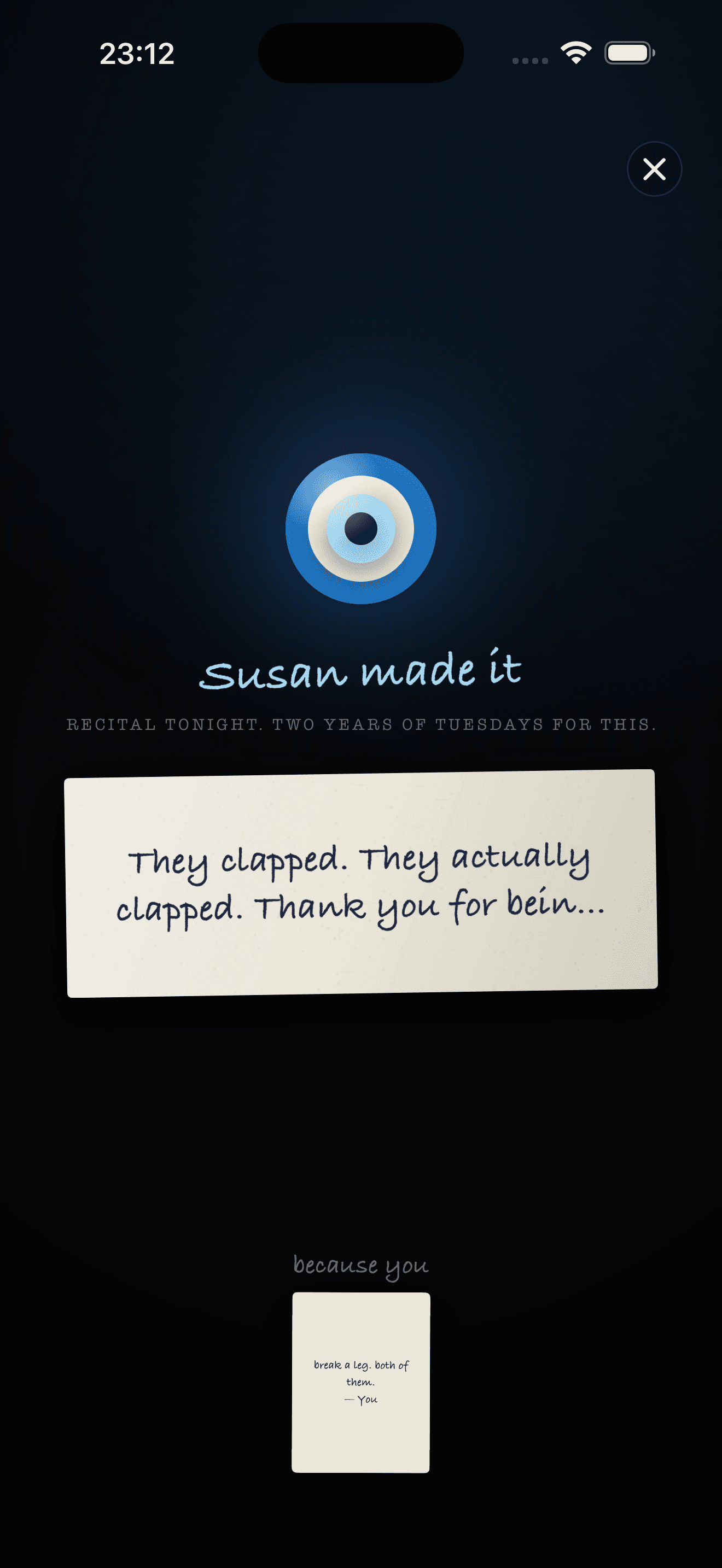WishMeLuck — It happened