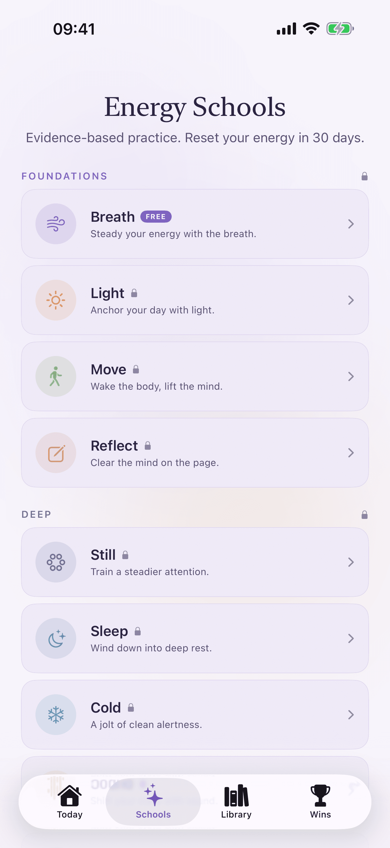 Energy Reset: Daily Rituals — Schools