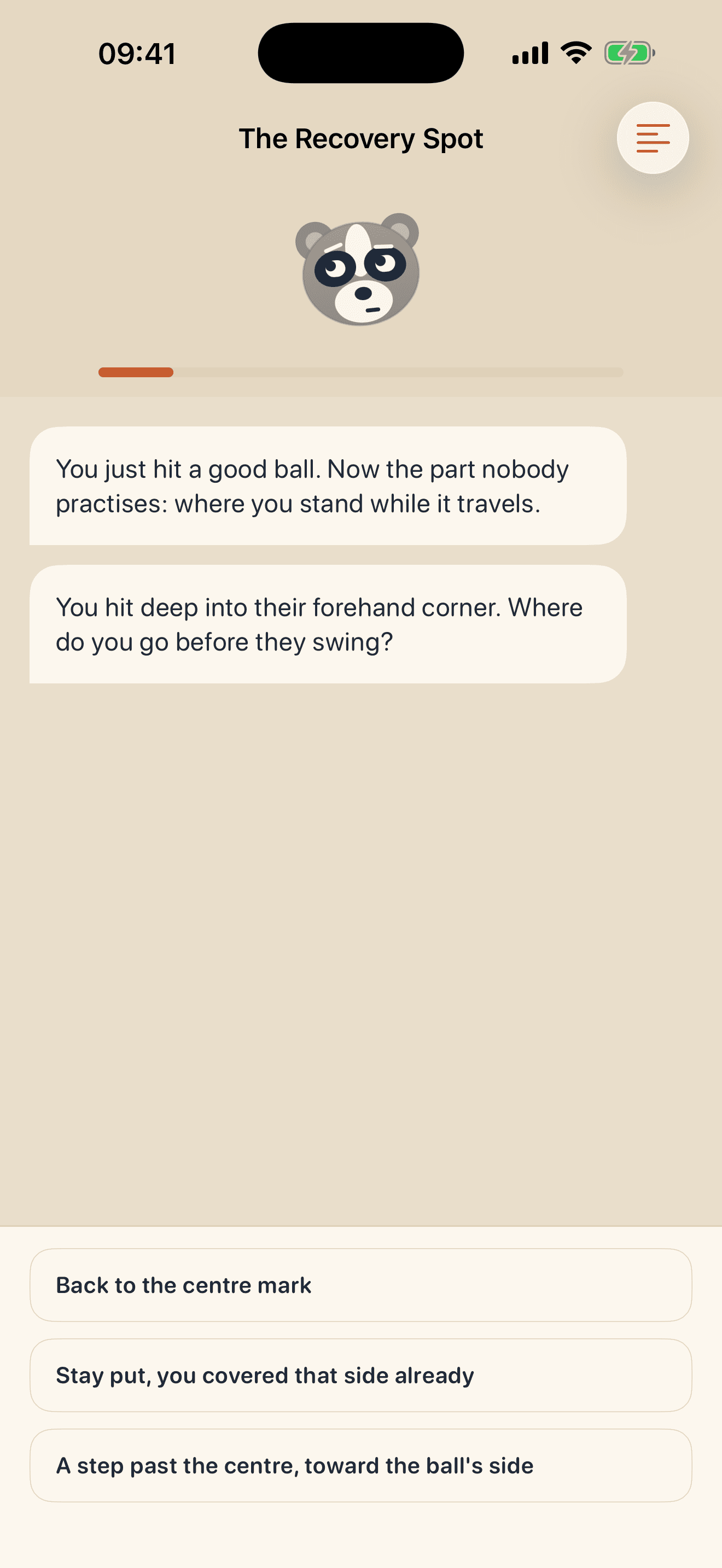 Tennis Tactics — The decision
